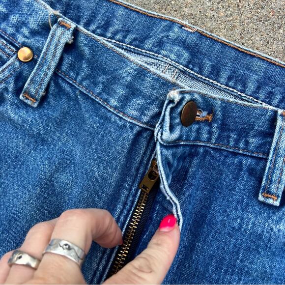 Vintage 90s Wrangler 13MWZ Cowboy Cut Original Fit Blue Jeans 36x36 - Picture 4 of 5